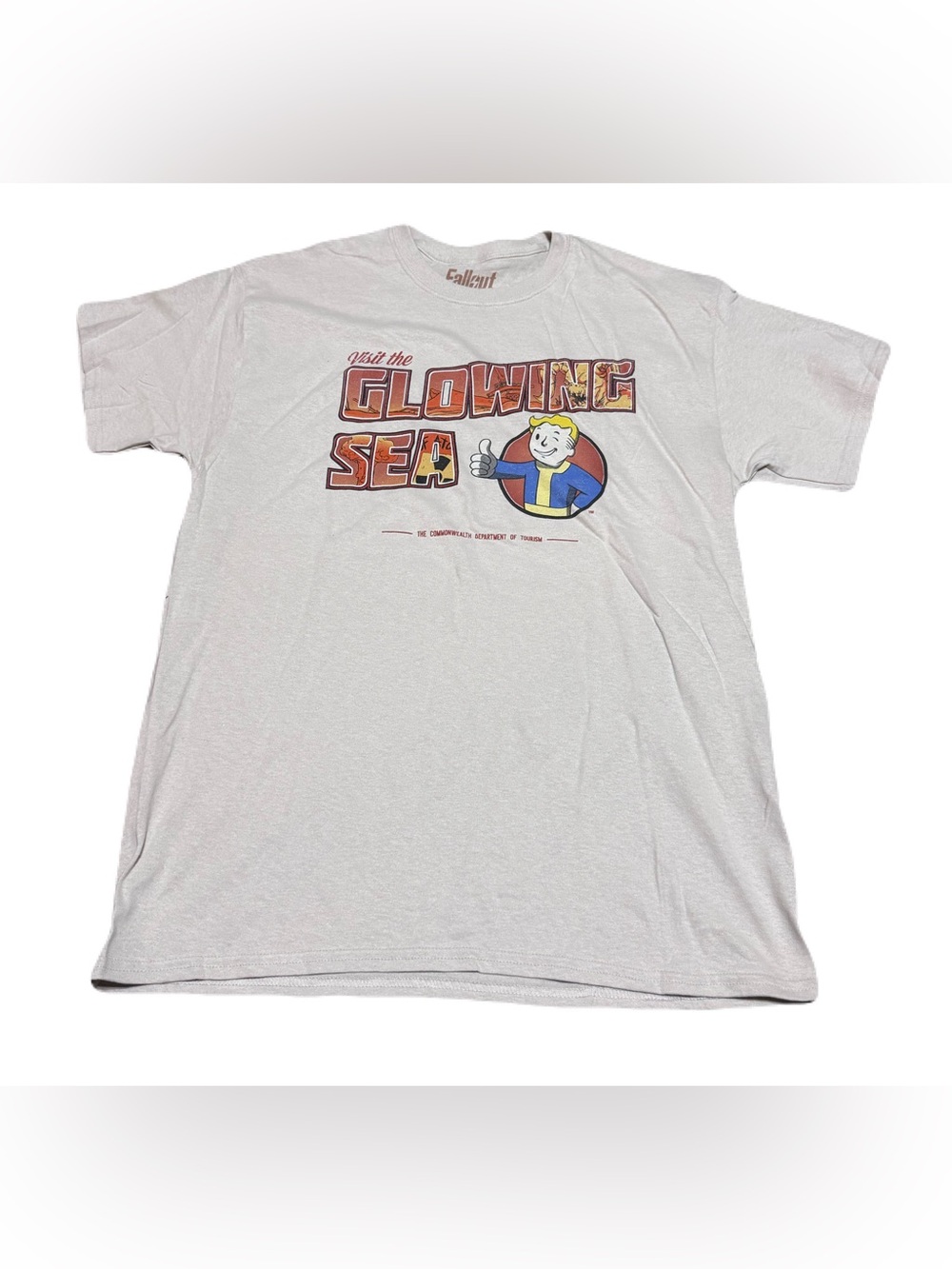 Fallout Loot Crate Exclusive Visit The Glowing Sea Graphic T-Shirt Tan Size L